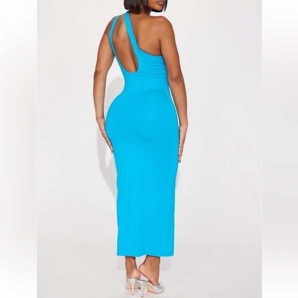 Keep It Routine Midi Dress - Blue - Picture 2 of 2